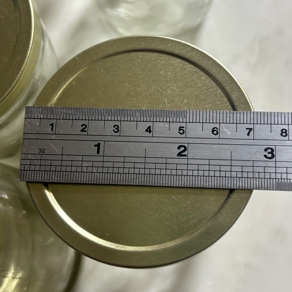 Vintage case of 12 Dominion glass 7.5 oz jelly tumblers / glasses with lids - Picture 10 of 13